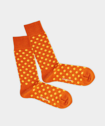 DillySocks Apricot Dots